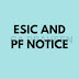 ESIC and PF Notice